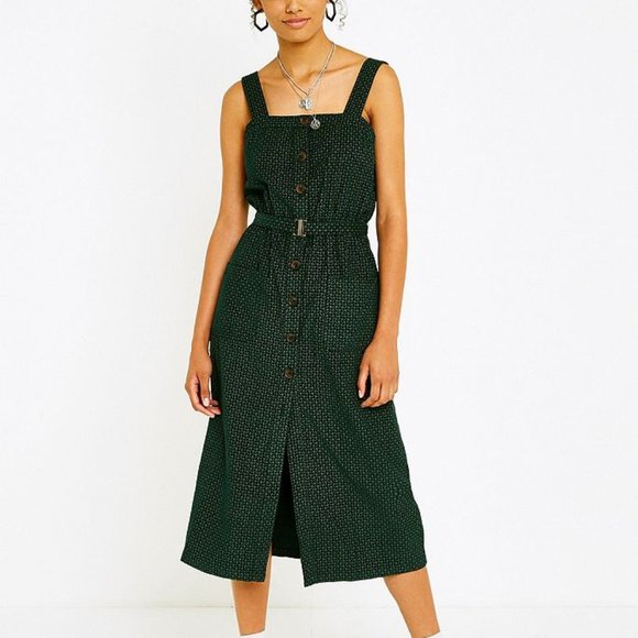 uo cordelia corduroy midi dress